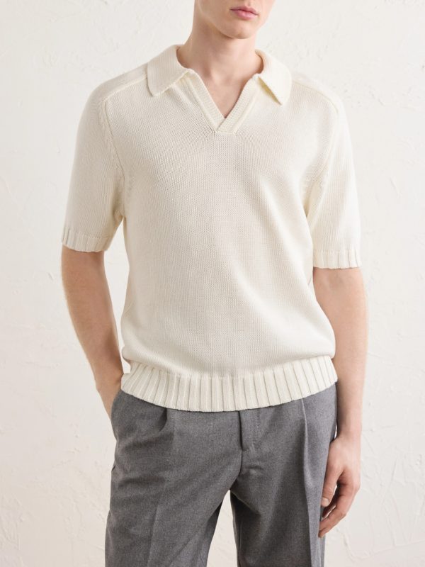Knitted Cotton Polo Shirt - FR Knitted Cotton Polo Shirt - FR