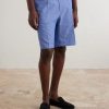 Straight-Leg Striped Cotton-Seersucker Drawstring Shorts - FR Straight-Leg Striped Cotton-Seersucker Drawstring Shorts - FR