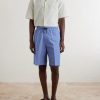 Straight-Leg Striped Cotton-Seersucker Drawstring Shorts - OU Straight-Leg Striped Cotton-Seersucker Drawstring Shorts - OU