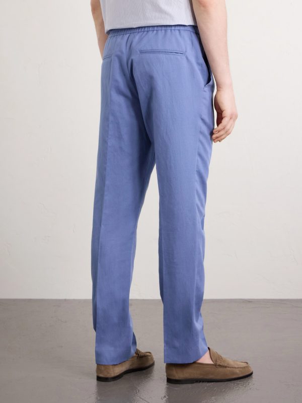 Straight-Leg Cotton, Linen and Lyocell-Blend Trousers - BK