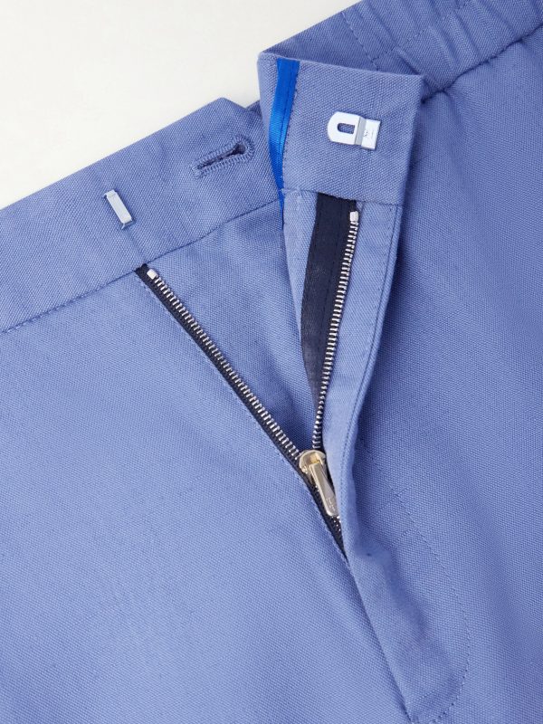 Straight-Leg Cotton, Linen and Lyocell-Blend Trousers - E1