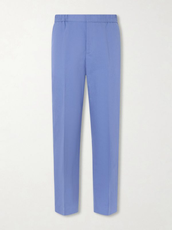 Straight-Leg Cotton, Linen and Lyocell-Blend Trousers