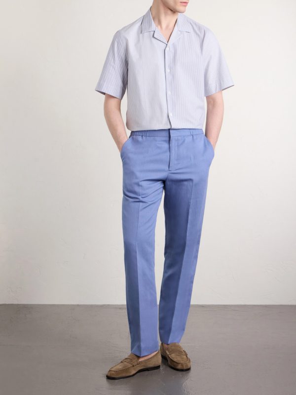 Straight-Leg Cotton, Linen and Lyocell-Blend Trousers - OU