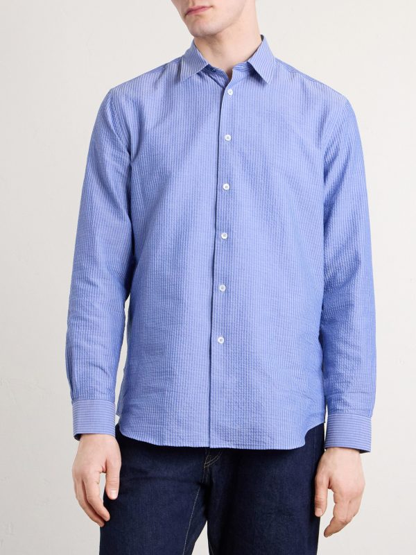 Striped Cotton-Seersucker Shirt - FR