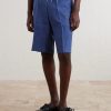 Pleated Linen Drawstring Shorts - FR