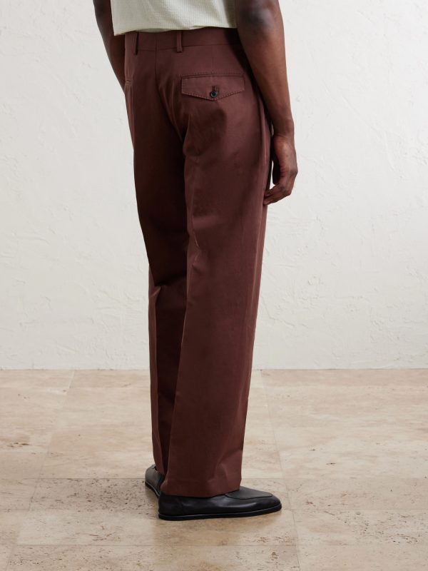 Straight-Leg Cotton and Linen-Blend Twill Trousers - BK Straight-Leg Cotton and Linen-Blend Twill Trousers - BK