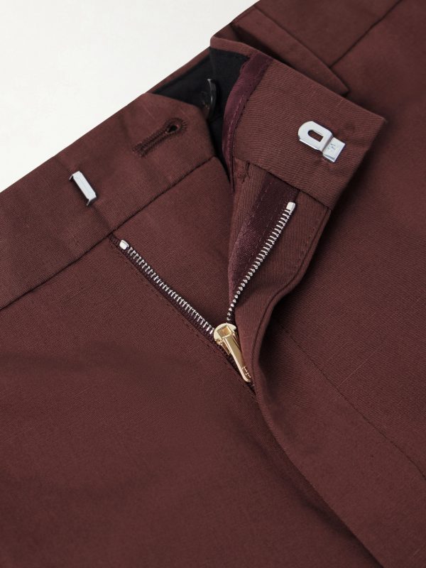 Straight-Leg Cotton and Linen-Blend Twill Trousers - E1 Straight-Leg Cotton and Linen-Blend Twill Trousers - E1
