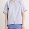 Camp-Collar Striped Cotton-Poplin Shirt - FR Camp-Collar Striped Cotton-Poplin Shirt - FR