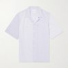 Camp-Collar Striped Cotton-Poplin Shirt Camp-Collar Striped Cotton-Poplin Shirt