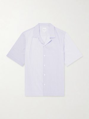 Camp-Collar Striped Cotton-Poplin Shirt Camp-Collar Striped Cotton-Poplin Shirt
