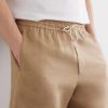 Pleated Linen Drawstring Shorts - CU Pleated Linen Drawstring Shorts - CU