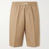 Pleated Linen Drawstring Shorts Pleated Linen Drawstring Shorts