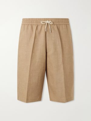 Pleated Linen Drawstring Shorts Pleated Linen Drawstring Shorts