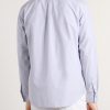 Button-Down Collar Striped Cotton-Poplin Shirt - BK Button-Down Collar Striped Cotton-Poplin Shirt - BK