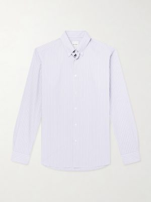 Button-Down Collar Striped Cotton-Poplin Shirt Button-Down Collar Striped Cotton-Poplin Shirt