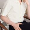 Camp-Collar Striped Cotton-Seersucker Shirt - CU