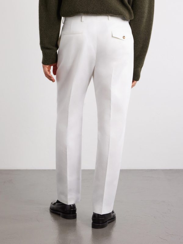 Straight-Leg Cotton and Linen-Blend Twill Trousers - BK Straight-Leg Cotton and Linen-Blend Twill Trousers - BK