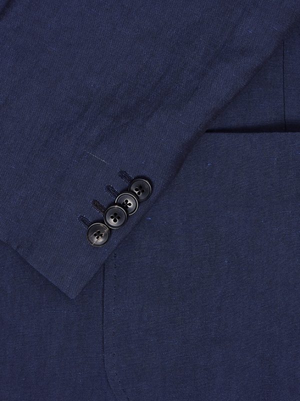 Cotton and Linen-Blend Suit Jacket - E1 Cotton and Linen-Blend Suit Jacket - E1