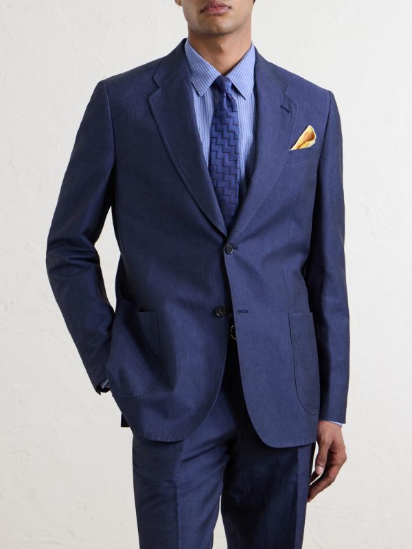 Cotton and Linen-Blend Suit Jacket - FR Cotton and Linen-Blend Suit Jacket - FR