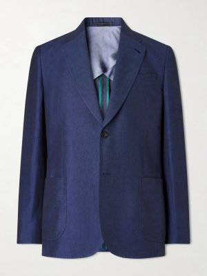 Cotton and Linen-Blend Suit Jacket