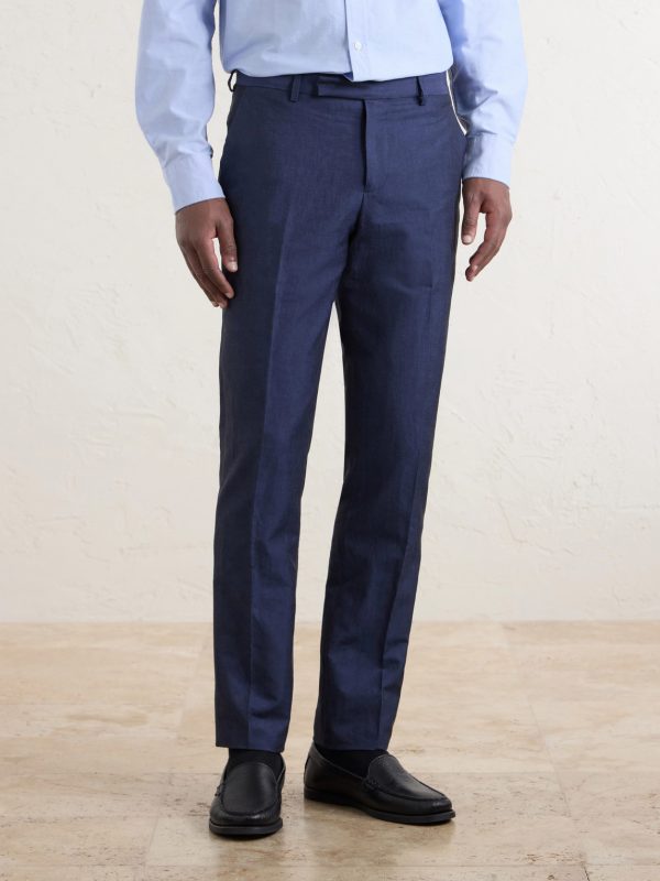 Slim-Fit Tapered Cotton and Linen-Blend Suit Trousers - FR Slim-Fit Tapered Cotton and Linen-Blend Suit Trousers - FR