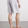 Straight-Leg Striped Cotton Drawstring Shorts - BK