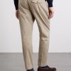 Straight-Leg Pleated Organic Cotton-Twill Trousers - BK Straight-Leg Pleated Organic Cotton-Twill Trousers - BK