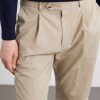 Straight-Leg Pleated Organic Cotton-Twill Trousers - CU Straight-Leg Pleated Organic Cotton-Twill Trousers - CU