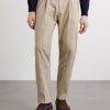 Straight-Leg Pleated Organic Cotton-Twill Trousers - FR Straight-Leg Pleated Organic Cotton-Twill Trousers - FR