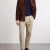 Straight-Leg Pleated Organic Cotton-Twill Trousers - OU Straight-Leg Pleated Organic Cotton-Twill Trousers - OU