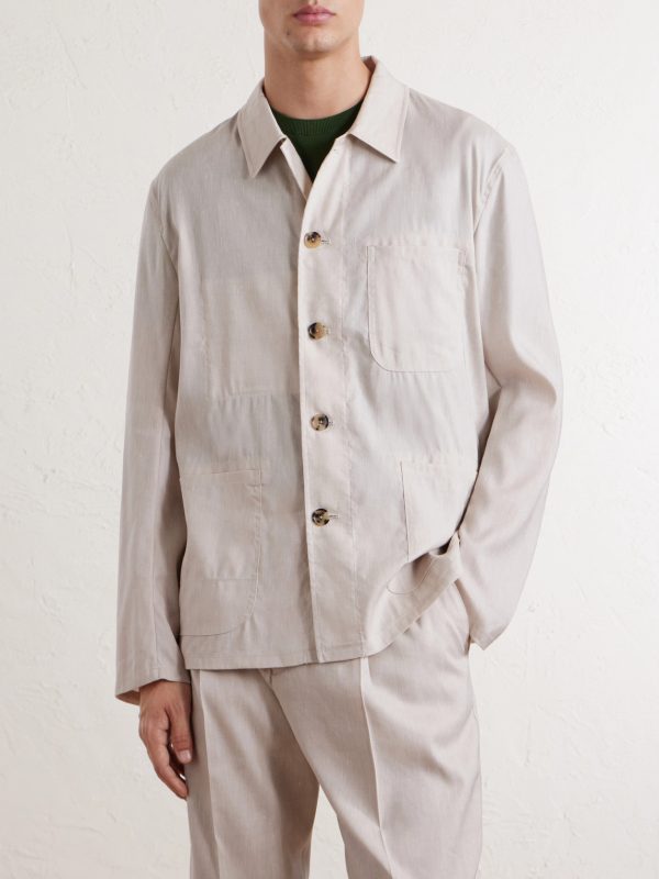 Linen and Wool-Blend Overshirt - FR Linen and Wool-Blend Overshirt - FR