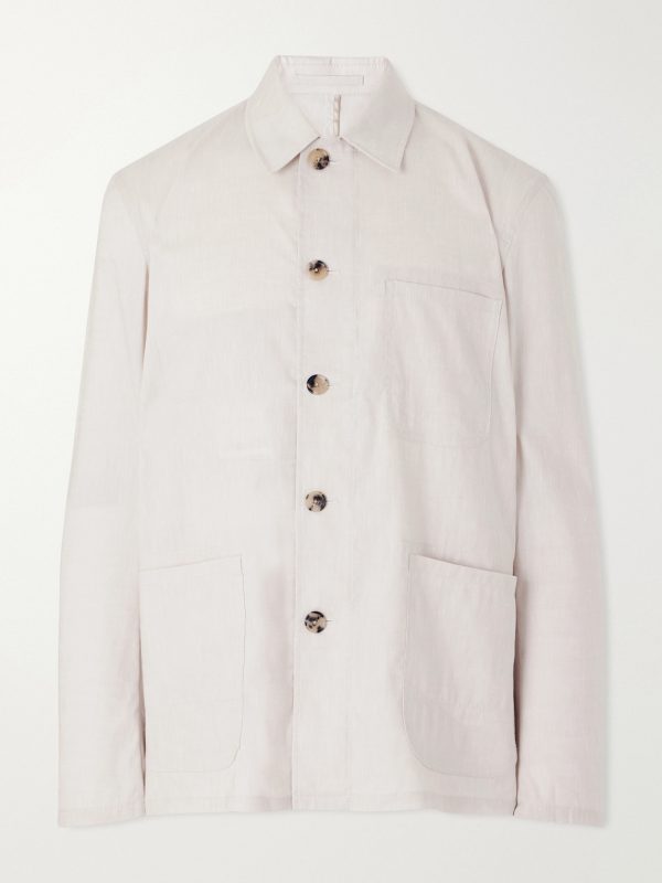 Linen and Wool-Blend Overshirt Linen and Wool-Blend Overshirt