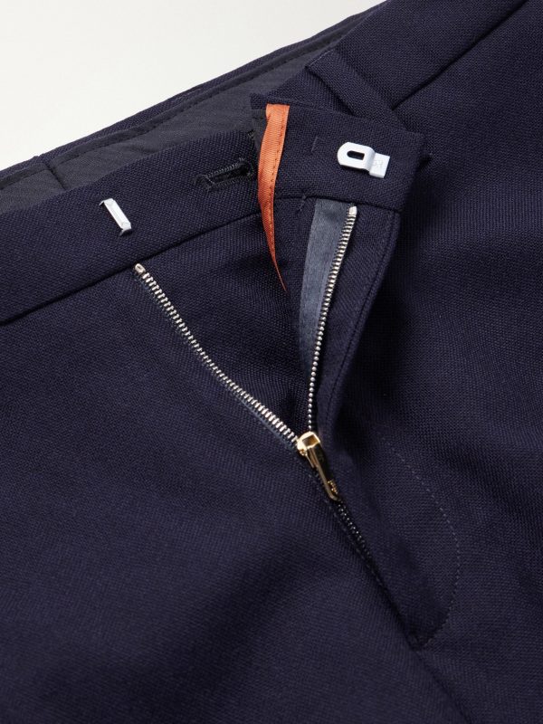 Tapered Wool-Hopsack Suit Trousers - E1 Tapered Wool-Hopsack Suit Trousers - E1