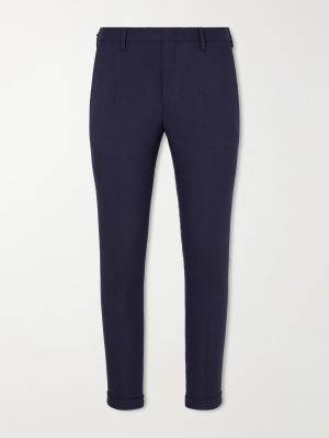 Tapered Wool-Hopsack Suit Trousers