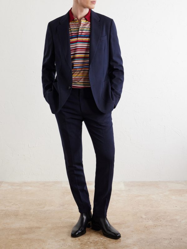 Tapered Wool-Hopsack Suit Trousers - OU Tapered Wool-Hopsack Suit Trousers - OU