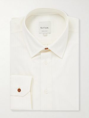Striped Cotton and Silk-Blend Shirt