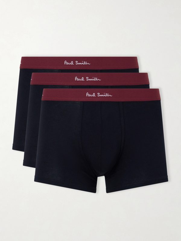Pack of Three Stretch Organic Cotton-Jersey Boxer Briefs Pack of Three Stretch Organic Cotton-Jersey Boxer Briefs