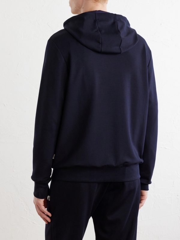 Lyocell-Blend Zip-Up Hoodie - BK