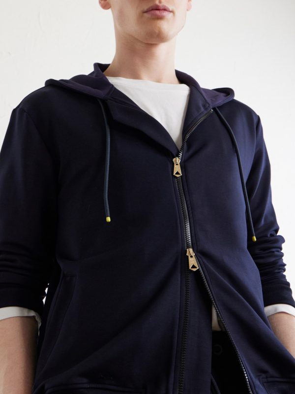 Lyocell-Blend Zip-Up Hoodie - CU