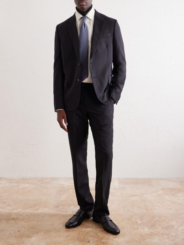 Straight-Leg Pleated Wool Suit Trousers - OU Straight-Leg Pleated Wool Suit Trousers - OU