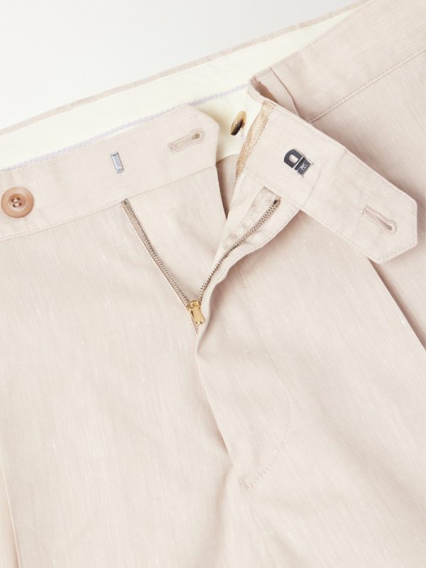Straight-Leg Linen and Wool-Blend Trousers - E1