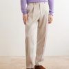 Straight-Leg Linen and Wool-Blend Trousers - FR