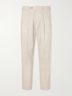 Straight-Leg Linen and Wool-Blend Trousers Straight-Leg Linen and Wool-Blend Trousers