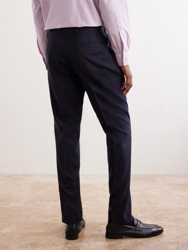 Straight-Leg Pleated Wool Suit Trousers - BK Straight-Leg Pleated Wool Suit Trousers - BK