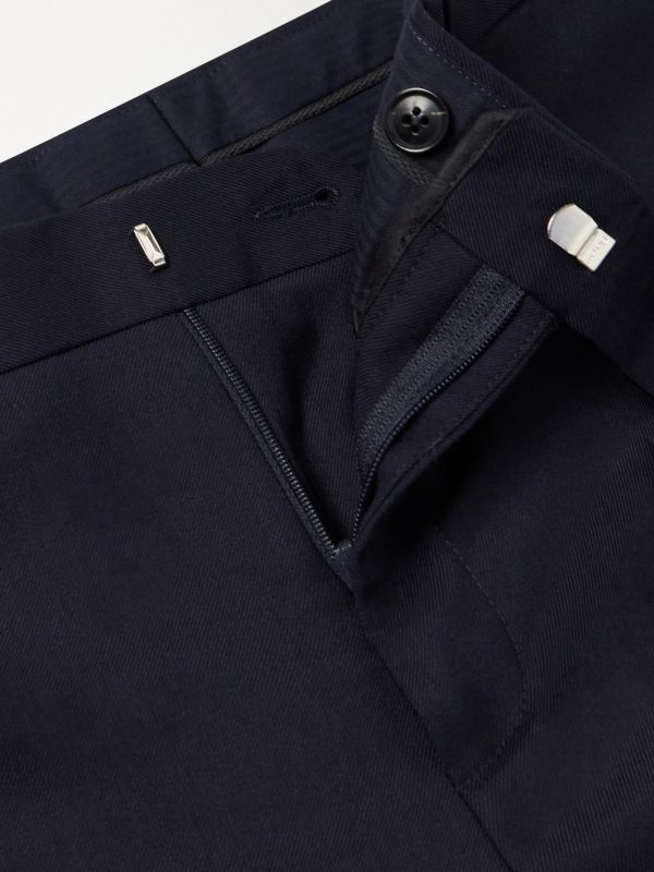 Straight-Leg Pleated Wool Suit Trousers - E1 Straight-Leg Pleated Wool Suit Trousers - E1