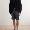 Checked Wool-Blend Seersucker Shorts - OU