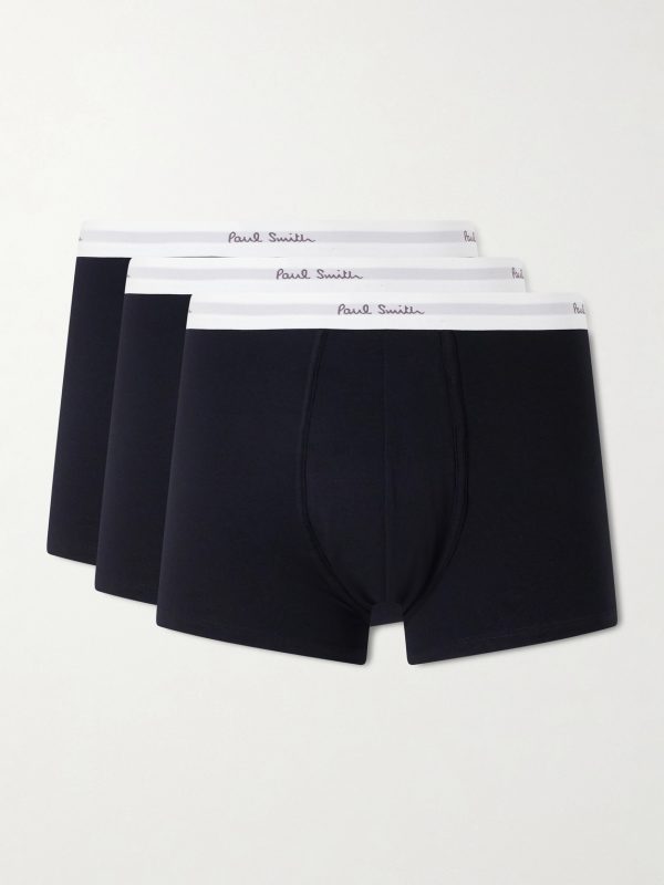 Three-Pack Stretch Organic Cotton-Jersey Boxer Briefs - FR Three-Pack Stretch Organic Cotton-Jersey Boxer Briefs - FR