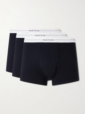 Three-Pack Stretch Organic Cotton-Jersey Boxer Briefs Three-Pack Stretch Organic Cotton-Jersey Boxer Briefs