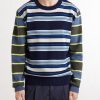 Striped Wool and Cotton-Blend Sweater - FR Striped Wool and Cotton-Blend Sweater - FR