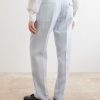 Straight-Leg Linen Suit Trousers - BK Straight-Leg Linen Suit Trousers - BK